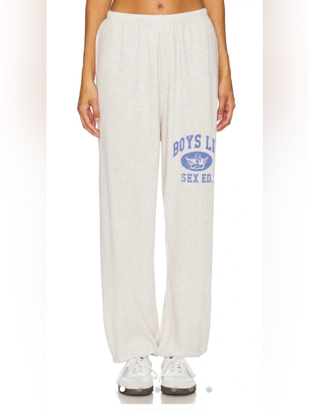 Boys Lie Beige Joggers with Blue Graphic